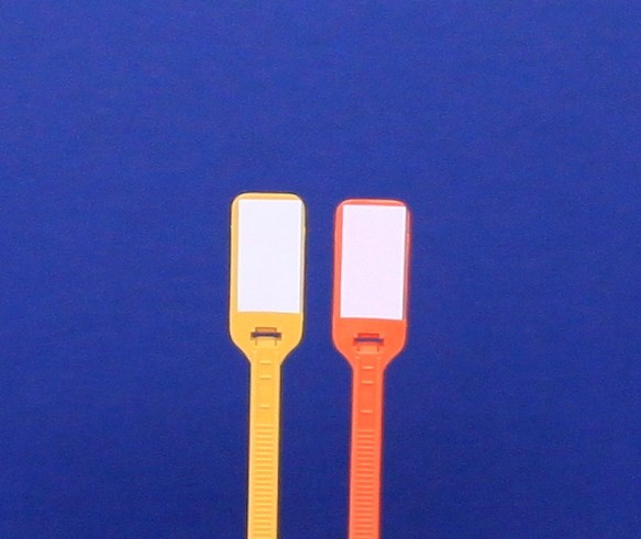100 Pack Write-on Flag Tie Markers-6" Orange