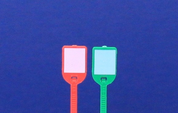 100 Pack Mini Write-on Flag Tie Markers-3" Orange