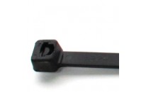 100 Pack 5" Black Mounted Cable Ties