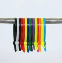multi-colored cable ties