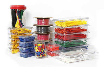Packages of cable ties and wires
