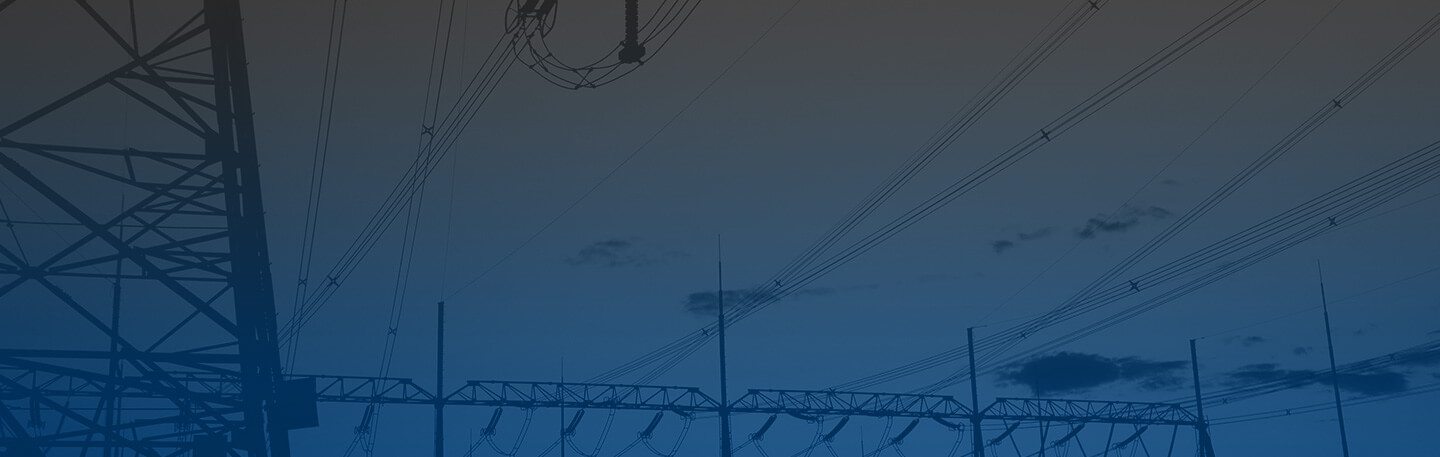 Stylized image of electrical poles and wires