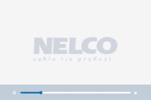 Nelco cable tie product logo with a slider control bar below it.