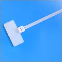 A white cleaning mop with a rectangular head and long handle against a blue background.