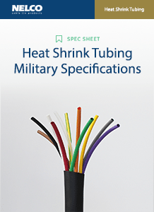 Heat shrink tubing bundle in military specification colors arranged in a fan pattern.