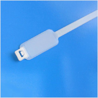 White USB charging cable connector against a blue background.